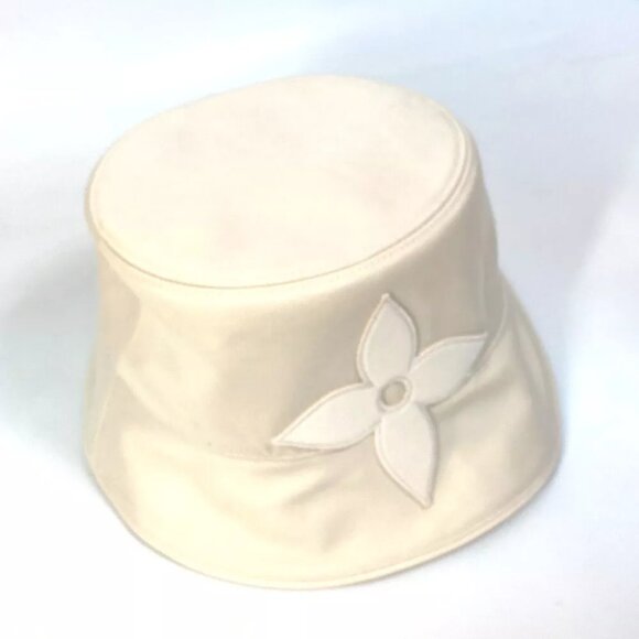 LOUIS VUITTON M7090 Bucket Hat-LV First hat bucket hat bob hat cotton Beige - Picture 1 of 8